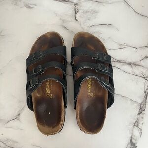 Birkenstock Black Birkoflor 3 Strap Sandals Size 40